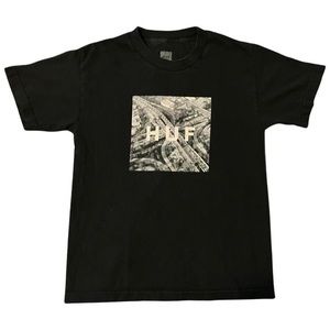 HUF graphic tee city street graphics top black t shirt